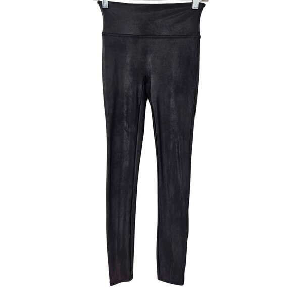Spanx Ready To Wow Faux Leather Legging Black Women's Size S Minimalist Party - Picture 3 of 11